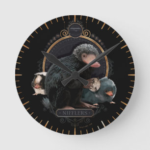 NIFFLER™s Art nouveau Porträtt Rund Klocka