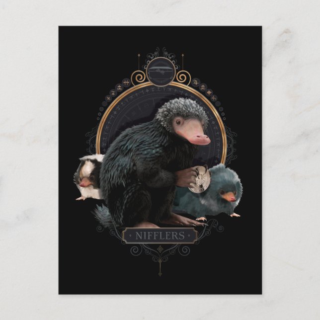 NIFFLER™s Art nouveau Porträtt Vykort (Framsida)