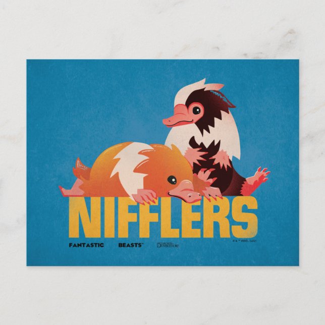 Nifflers Vintage Graphic Vykort (Framsida)