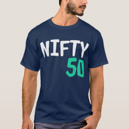 NIFTY 50 inspirerade FÖDELSEDAGT-tröja för sportar Tee