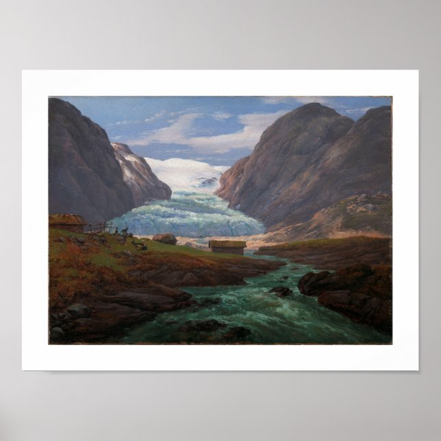 Nigardsbreen i Jostedalen 1847 JCC Dahl Poster (Framsidan)