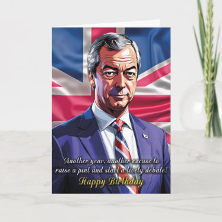Nigel Farage Birthday Greeting Card Kort