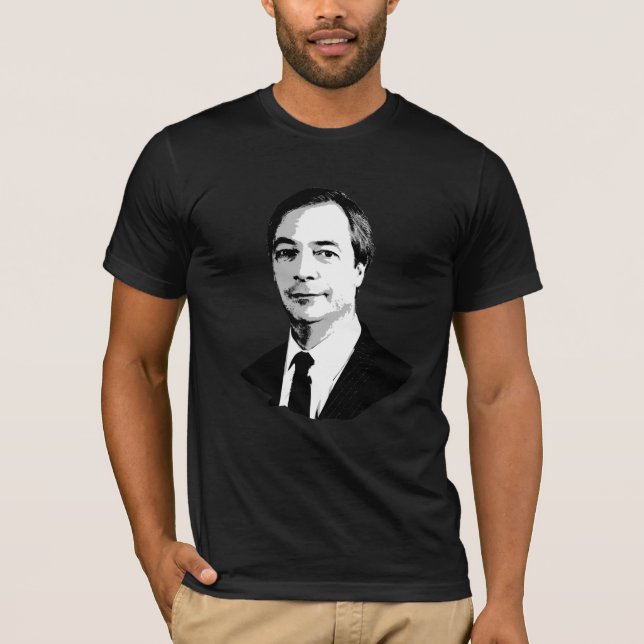 Nigel Farage - bysten - T-shirt (Framsida)