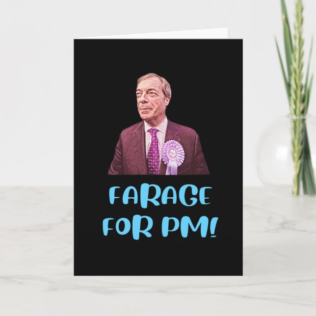 Nigel Farage för PM - Brexit Kort (Framsida)