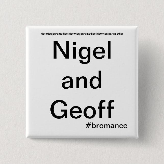 Nigel och Geoff - historiska sjukvårdare Knapp (Framsida)