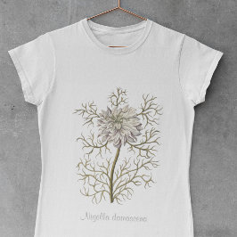 Nigella Damascena Vintage Botanical Flower T Shirt