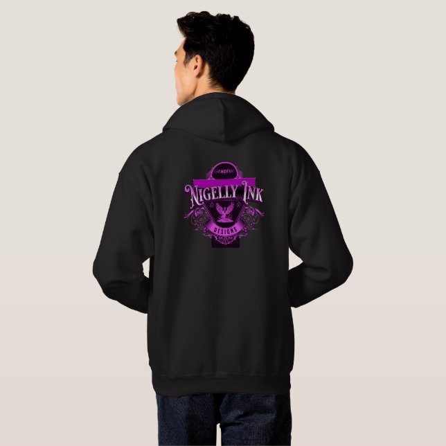 "Nigelly Bläck" eget varumärke Hoodie (Hel baksida)