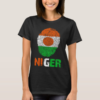 Niger Finger Skriv ut Flagga I Kärlek Niger Travel T Shirt