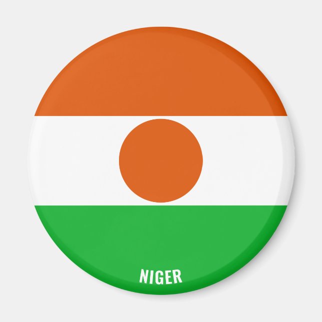 Niger Flagga Charming Patriotic Magnet (Framsidan)