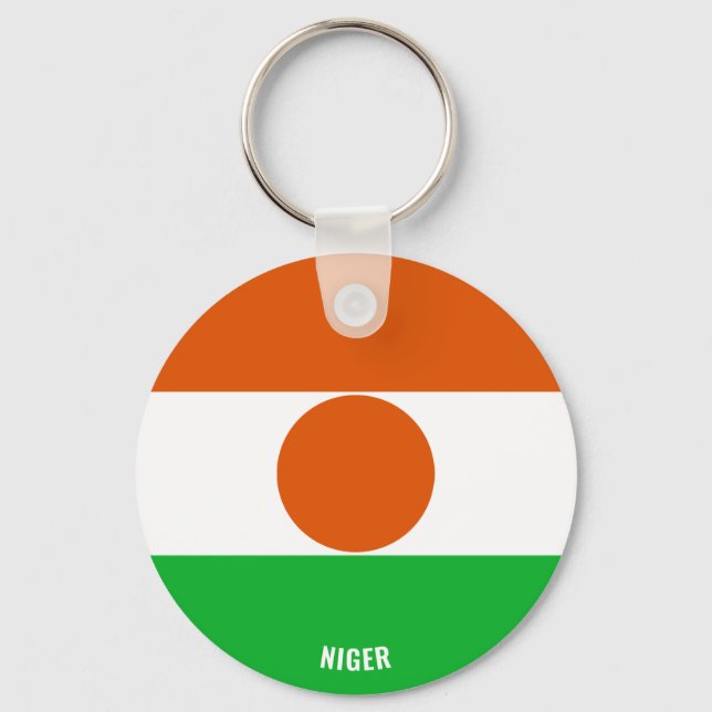 Niger Flagga Charming Patriotic Nyckelring (Framsida)