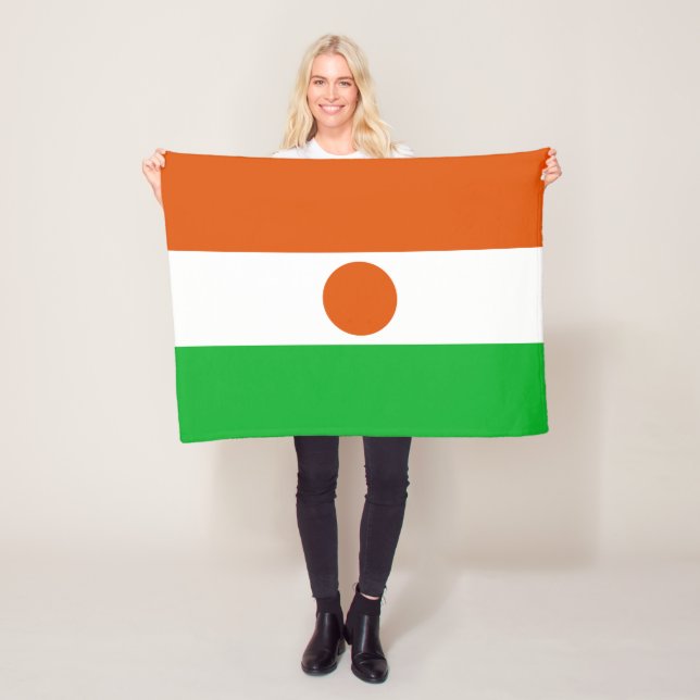 Niger Flagga Fleecefilt (På plats)