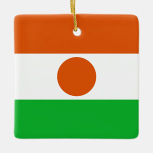 Niger Flagga Julgransprydnad Keramik