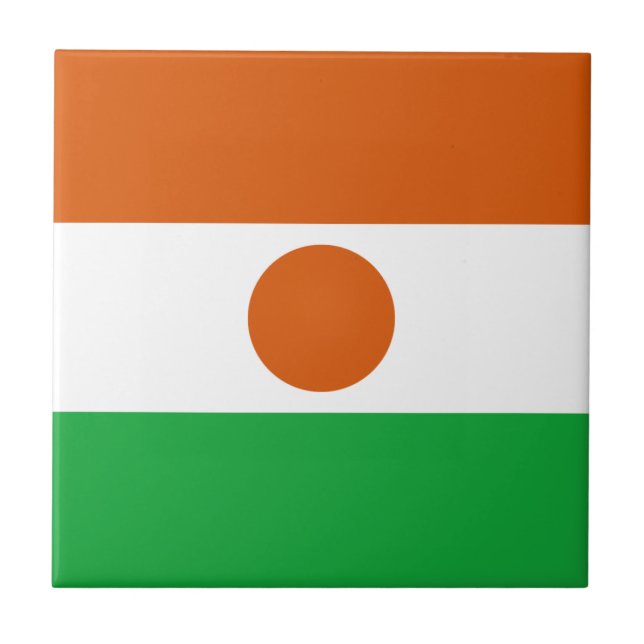 Niger Flagga Keramisk Platta Kakelplatta (Framsidan)