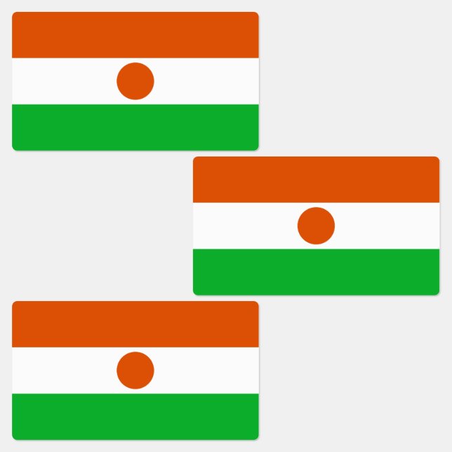 Niger Flagga Klistermärke (Grupp)