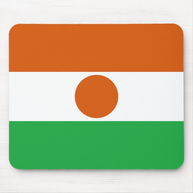 Niger Flagga Mousepad Musmatta (Framsidan)