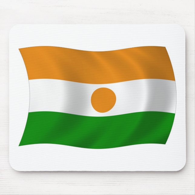 Niger Flagga Mousepad Musmatta (Framsidan)