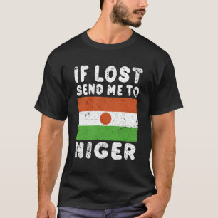 Niger Flagga om Borttappad skickar mig till Niger T Shirt