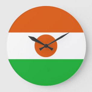 Niger Flagga Stor Klocka