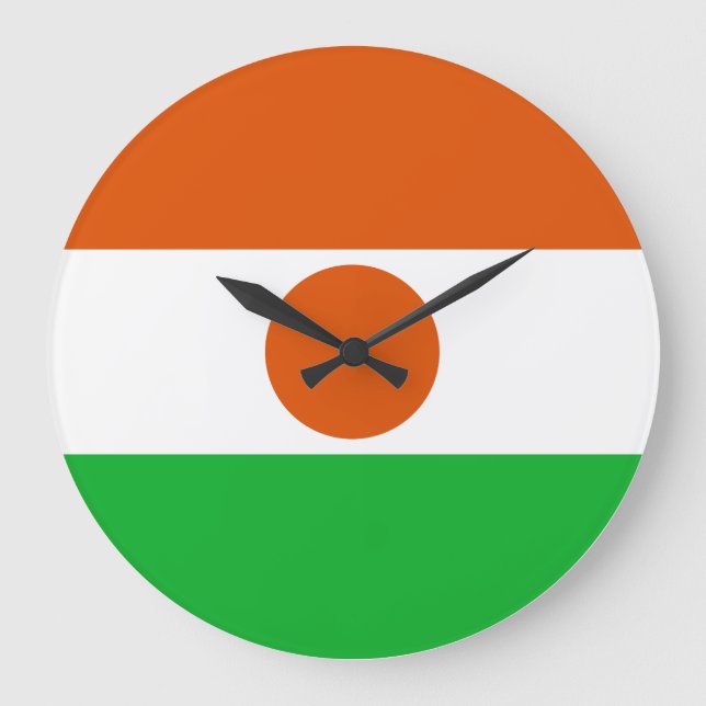 Niger Flagga Stor Klocka (Framsida)
