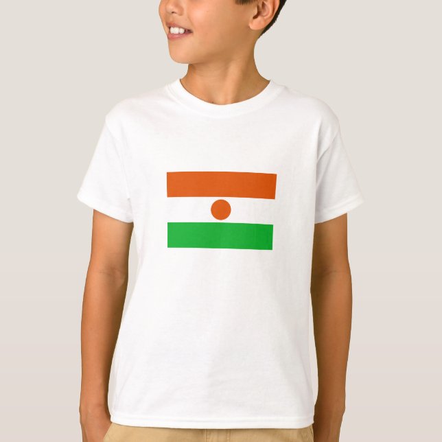 Niger Flagga T Shirt (Framsida)