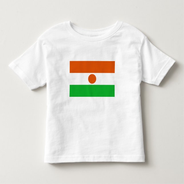 Niger Flagga T Shirt (Framsida)