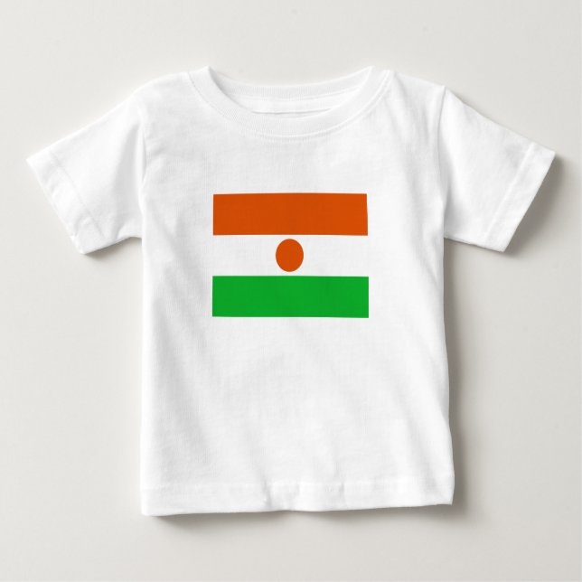 Niger Flagga T Shirt (Framsida)