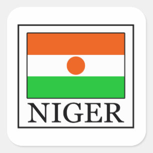 Niger Fyrkantigt Klistermärke