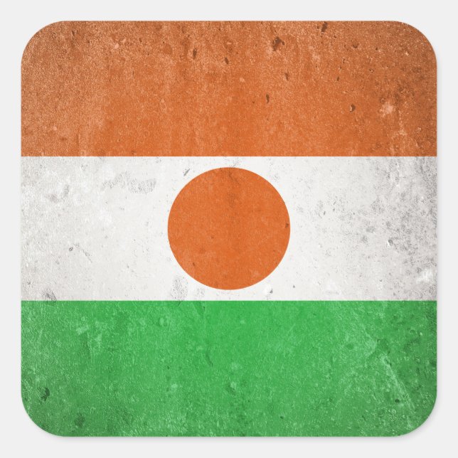 Niger Fyrkantigt Klistermärke (Framsida)