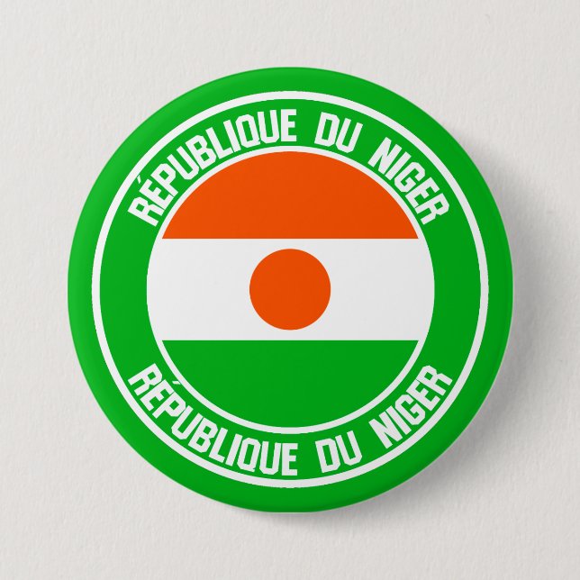 Niger Round Emblem Knapp (Framsida)