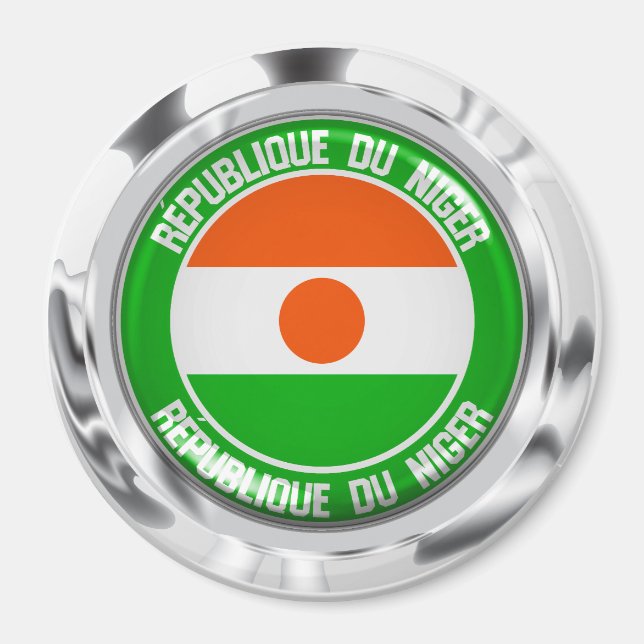 Niger Round Emblem Magnet (Framsidan)