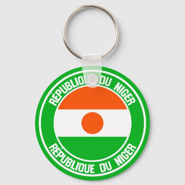 Niger Round Emblem Nyckelring (Framsida)