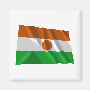 Niger som vinkar flagga magnet
