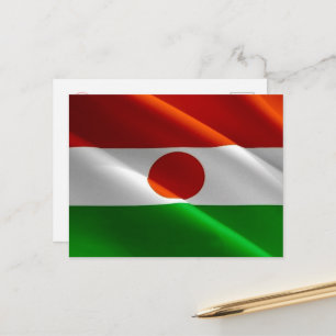 Niger - Wave Flagga - Vykort