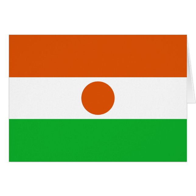 Nigerflagga Hälsningskort (Framsidan Horizontal)