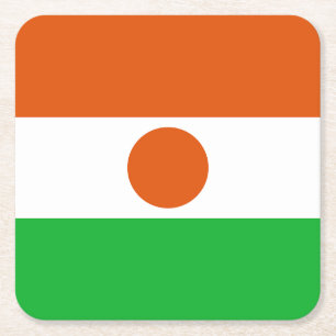 Nigerflagga Underlägg Papper Kvadrat