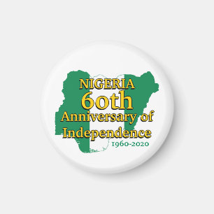 NIGERIA 60-årsjubileum Självständighet Nigeria Magnet
