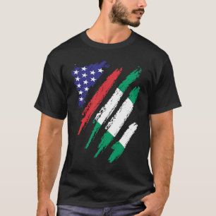 Nigeria American Grown Flagga USA Patriot Heritage T Shirt