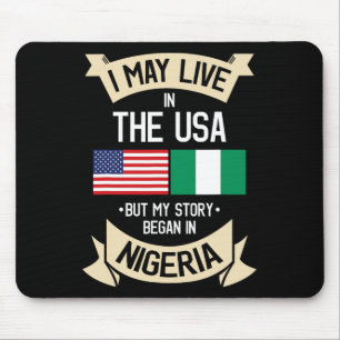 Nigeria Amerikansk Flagga Usa Nigerianska Rötter G Musmatta