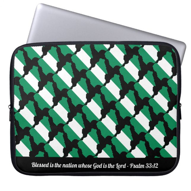 NIGERIA-Anpassade, skript Laptop Fodral (Framsidan)