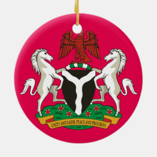 Nigeria - Anpassningsbar Porcelain jul Ornament