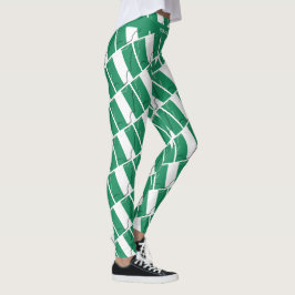 NIGERIA Anpassningsbar Text SPRINGA ERA EGNA TÄVLI Leggings