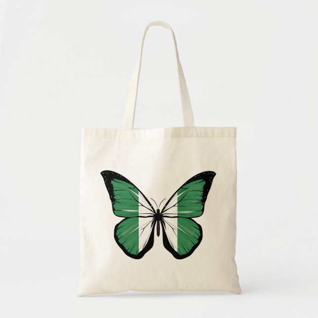 Nigeria Butterfly Flagga Tygkasse (Framsidan)