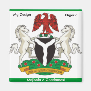 Nigeria_coa Nigeria västra afrika,…, - Skrädda Magnet