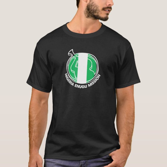 Nigeria Enugu LDS Uppdrag Proud Mormon Missionary T Shirt (Framsida)