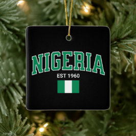 Nigeria Est. 1960 — Kulturprydnad   Julgransprydnad Keramik
