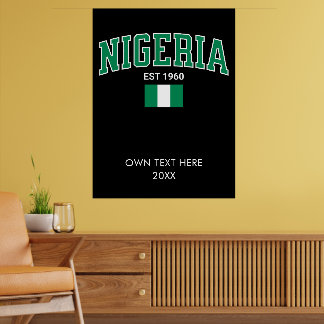 Nigeria Est. 1960 — Personlig stolthet Poster