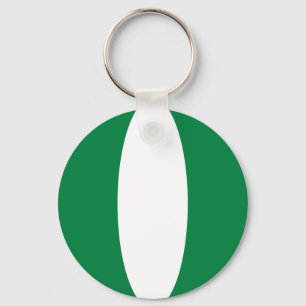 Nigeria Fisheye Flagga Keychain Nyckelring