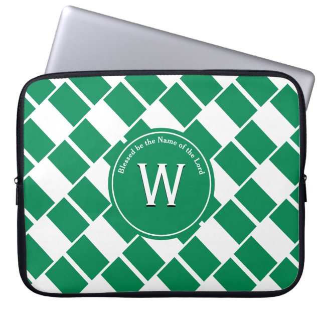 NIGERIA FLAGG Anpassad Monogram Nigeriansk Laptop Fodral (Framsidan)
