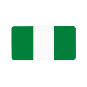 Nigeria flagga adressetikett