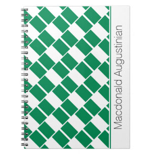 NIGERIA-FLAGGA anpassad Anteckningsbok
